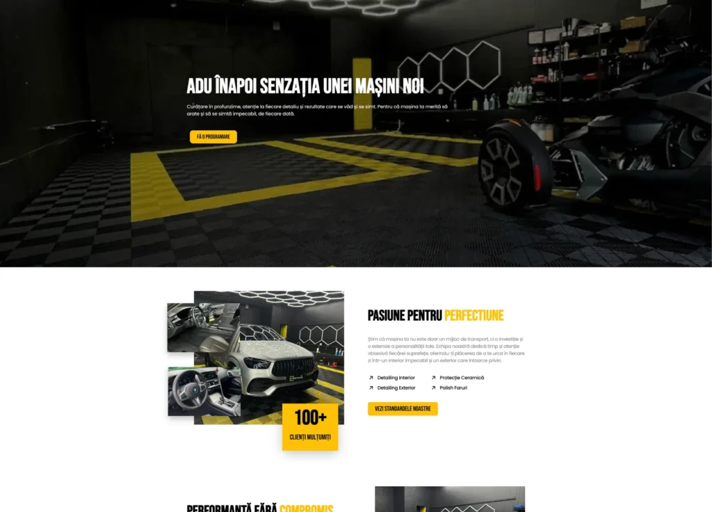 Website de prezentare So Detailing