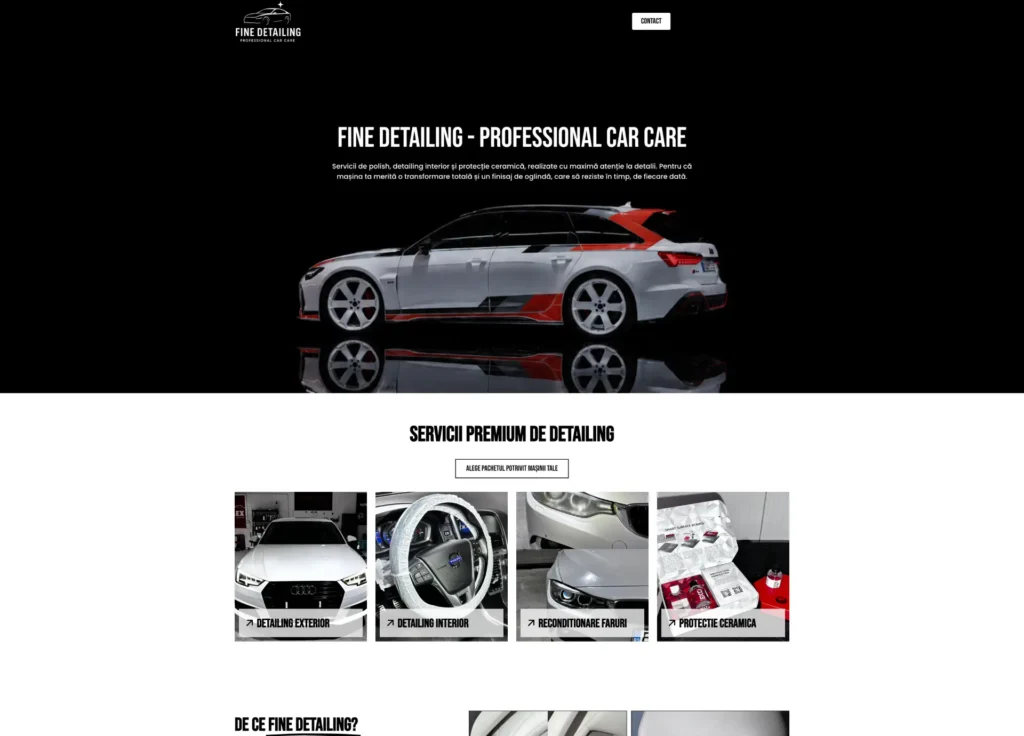 Landing page Fine Detailing